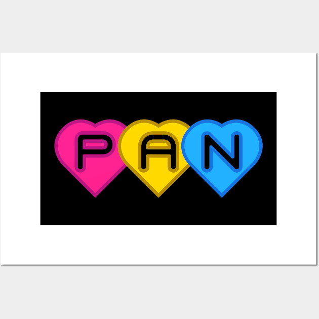 pansexual hearts Wall Art by ummdra